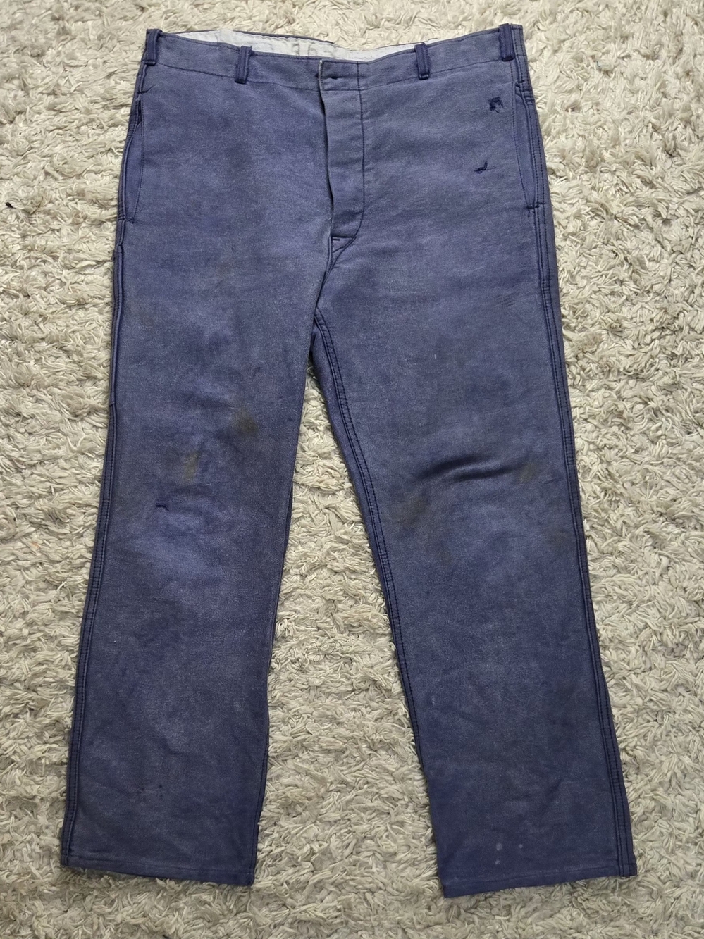 VTG 70s German Moleskin Work Pants 35x31